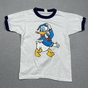 Vintage Shirt Youth Size 14 - 16 Single Stitch Screen Stars 70s‎ Donald Duck